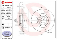 Bromsskiva 09.N378.11 Brembo