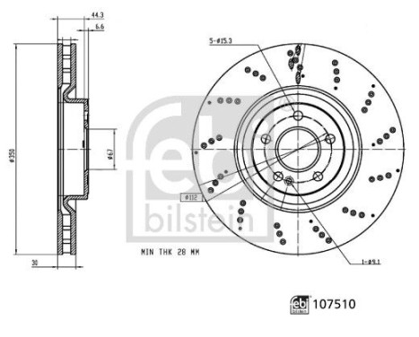 Bromsskiva 107510 FEBI