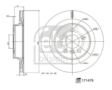 Bromsskiva 171479 FEBI
