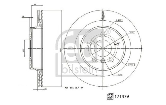 Bromsskiva 171479 FEBI, bild 3