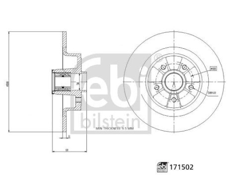 Bromsskiva 171502 FEBI, bild 3