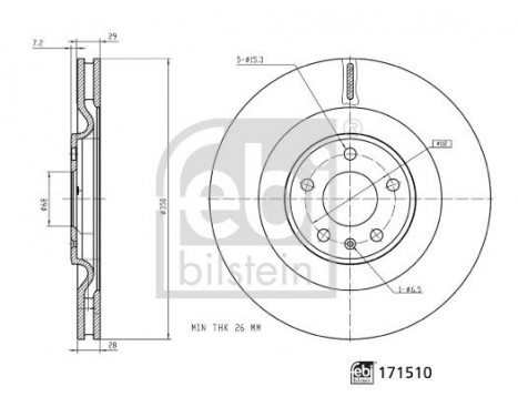 Bromsskiva 171510 FEBI