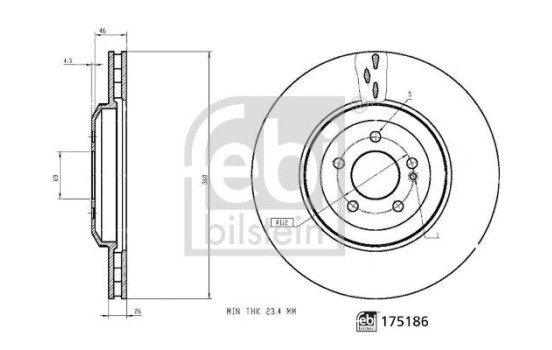Bromsskiva 175186 FEBI