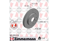 Bromsskiva 185.3953.20 Zimmermann