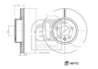 Bromsskiva 188792 FEBI