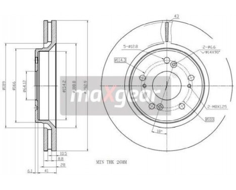 Bromsskiva 19-1284MAX Maxgear, bild 2