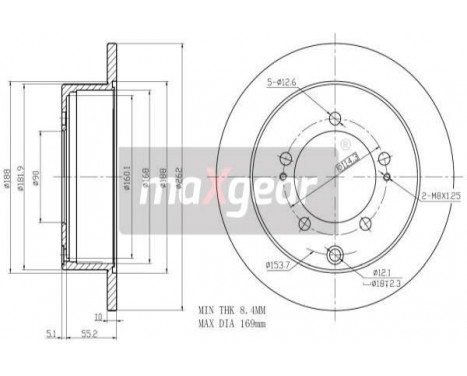 Bromsskiva 19-1948MAX Maxgear