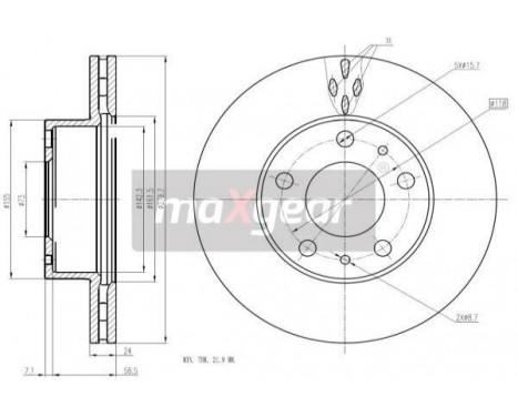 Bromsskiva 19-2001MAX Maxgear, bild 2