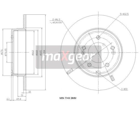 Bromsskiva 19-2382 Maxgear, bild 3