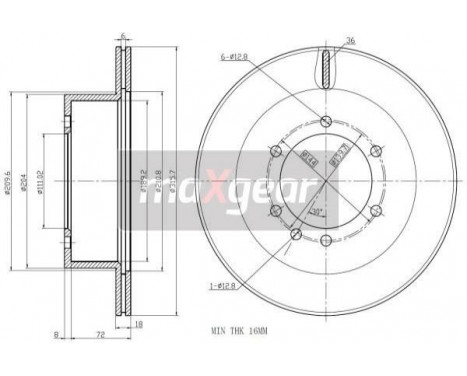 Bromsskiva 19-2408 Maxgear