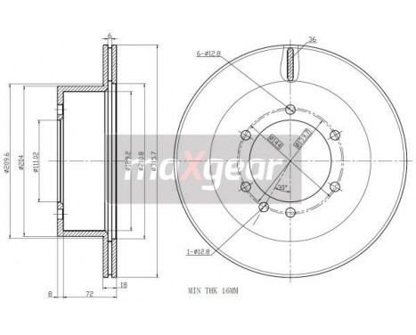 Bromsskiva 19-2408 Maxgear, bild 2