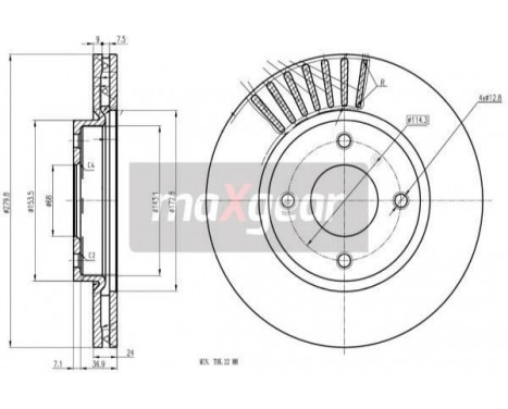 Bromsskiva 19-3353 Maxgear