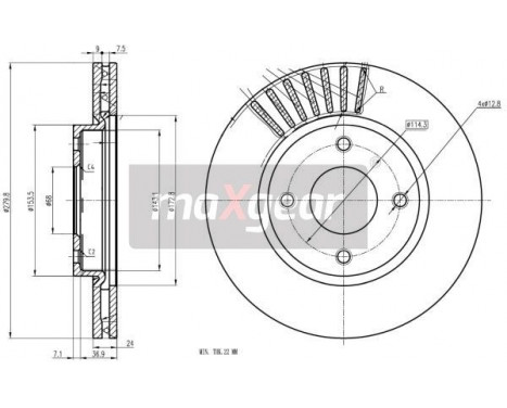 Bromsskiva 19-3353 Maxgear, bild 2