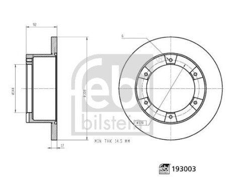 Bromsskiva 193003 FEBI