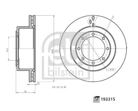 Bromsskiva 193315 FEBI