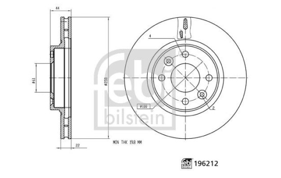 Bromsskiva 196212 FEBI