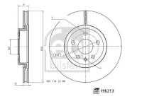 Bromsskiva 196213 FEBI