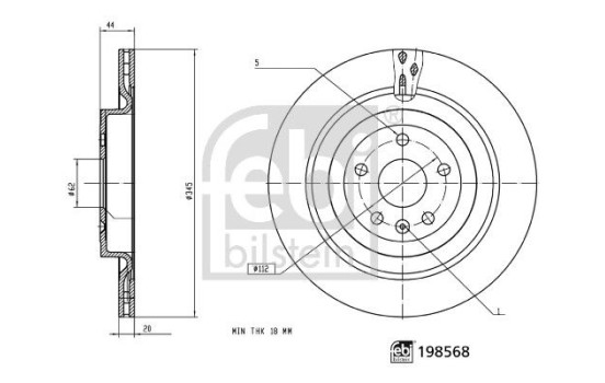 Bromsskiva 198568 FEBI