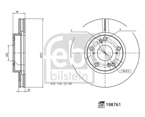 Bromsskiva 198761 FEBI