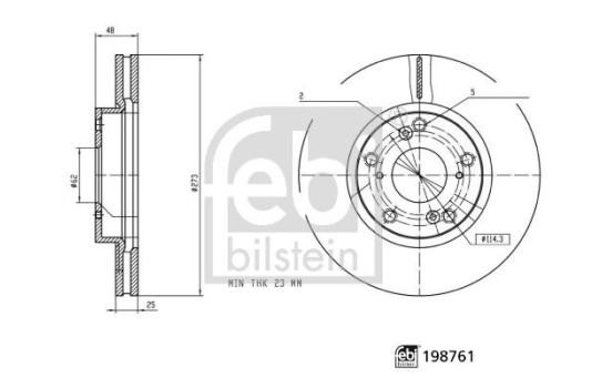 Bromsskiva 198761 FEBI