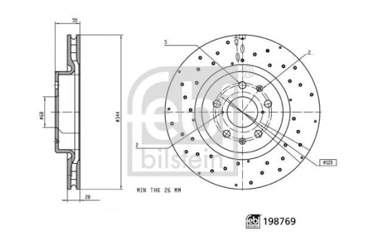 Bromsskiva 198769 FEBI