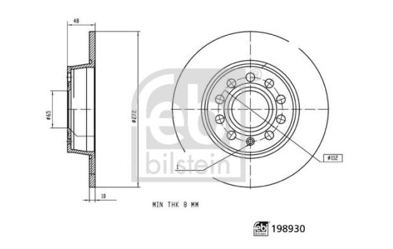 Bromsskiva 198930 FEBI