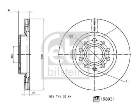 Bromsskiva 198931 FEBI
