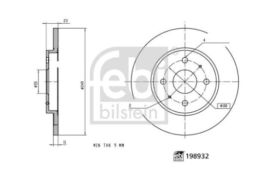 Bromsskiva 198932 FEBI