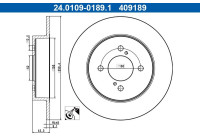 Bromsskiva 24.0109-0189.1 ATE