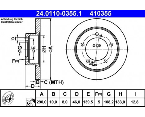 Bromsskiva 24.0110-0355.1 ATE