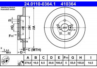 Bromsskiva 24.0110-0364.1 ATE