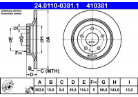 Bromsskiva 24.0110-0381.1 ATE