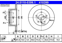 Bromsskiva 24.0110-0399.1 ATE