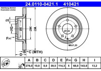 Bromsskiva 24.0110-0421.1 ATE