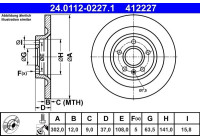 Bromsskiva 24.0112-0227.1 ATE