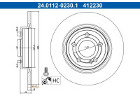 Bromsskiva 24.0112-0230.1 ATE