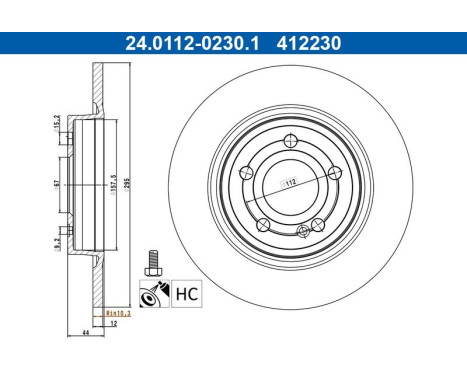 Bromsskiva 24.0112-0230.1 ATE