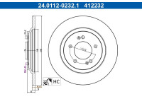 Bromsskiva 24.0112-0232.1 ATE