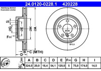 Bromsskiva 24.0120-0228.1 ATE