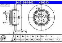 Bromsskiva 24.0120-0243.1 ATE