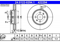 Bromsskiva 24.0122-0294.1 ATE