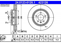 Bromsskiva 24.0123-0126.1 ATE