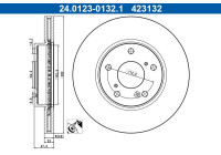 Bromsskiva 24.0123-0132.1 ATE
