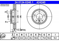 Bromsskiva 24.0124-0240.1 ATE