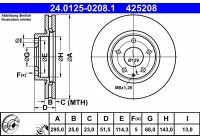 Bromsskiva 24.0125-0208.1 ATE