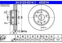 Bromsskiva 24.0125-0214.1 ATE