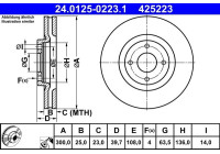 Bromsskiva 24.0125-0223.1 ATE