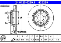 Bromsskiva 24.0125-0229.1 ATE