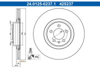 Bromsskiva 24.0125-0237.1 ATE