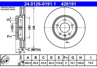 Bromsskiva 24.0126-0191.1 ATE